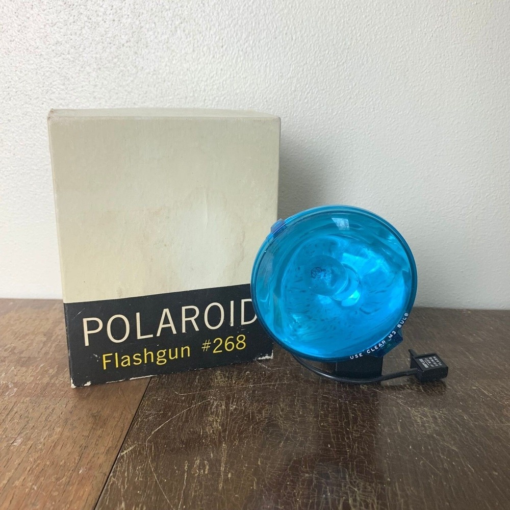 Vintage Polaroid Camera Model 268 Flash Gun in original box‎